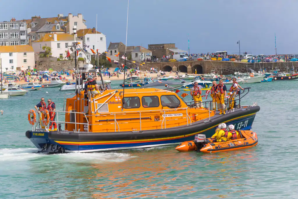 RNLI-lifeboat-in-St-Ives-Harbour